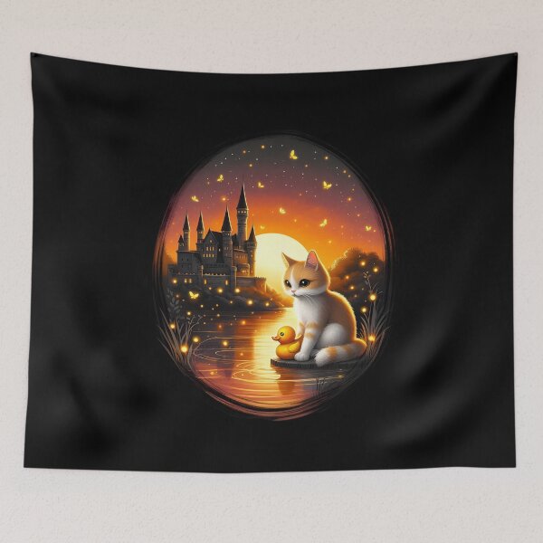 Item preview,  Whimsical Cat by Moonlit Castle Lake designed and sold by pumsquare.