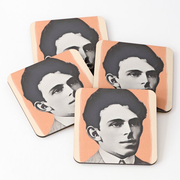 Item preview, Russian Poet Osip Mandelstam - orange - illustration  designed and sold by Litstoy.