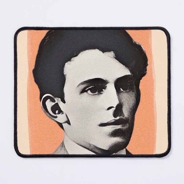 Item preview, Russian Poet Osip Mandelstam - orange - illustration designed and sold by Litstoy.