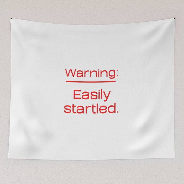 Item preview, Warning: Easily Startled, Funny Scaredy Cat designed and sold by dex1one.