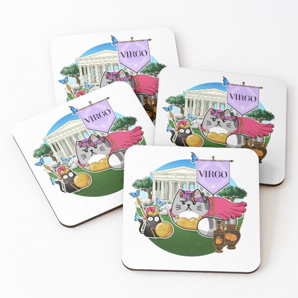 Item preview, Virgo zodiac sign with cats designed and sold by Onismika.