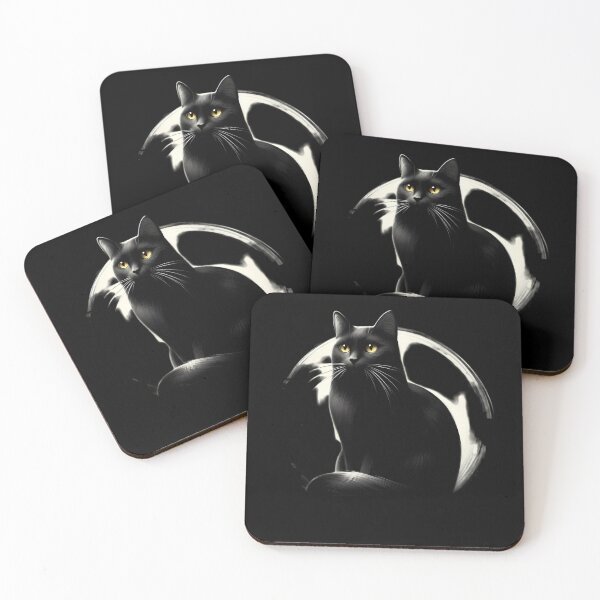 Item preview,  Mysterious Black Cat with Golden Eyes designed and sold by pumsquare.