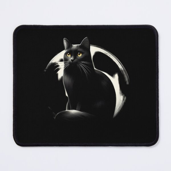 Item preview, Mysterious Black Cat with Golden Eyes designed and sold by pumsquare.