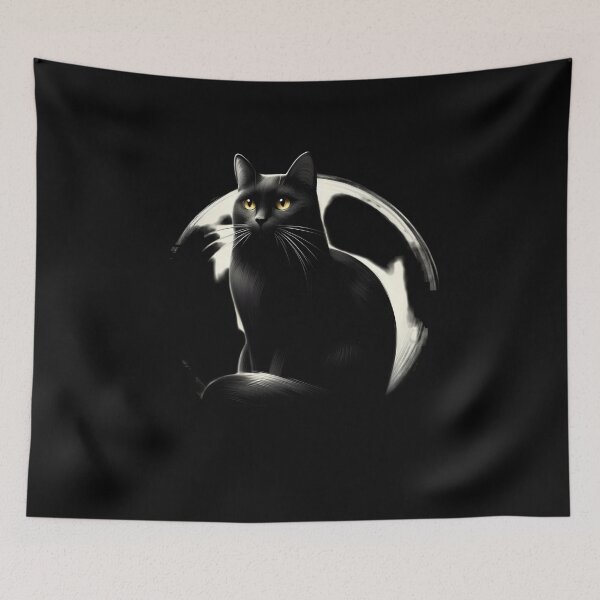 Item preview,  Mysterious Black Cat with Golden Eyes designed and sold by pumsquare.