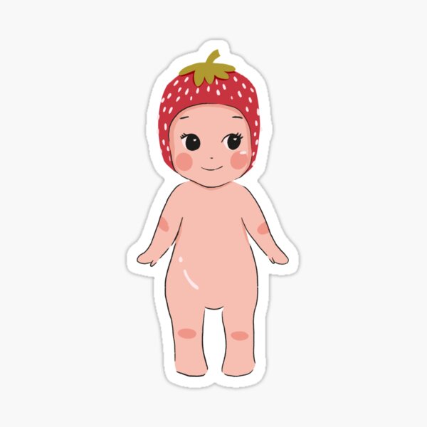 Aperçu de l'œuvre Chérubin aux fraises | Bibelot aux fraises créée et vendue par KittyStrand.