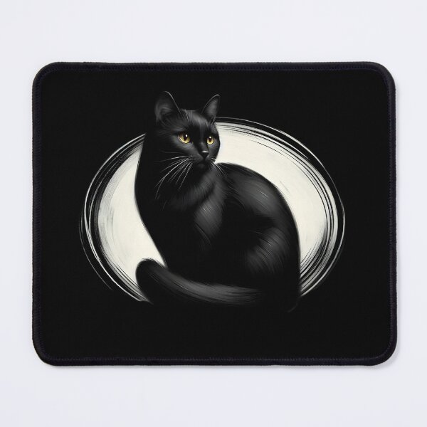 Item preview, Elegant Black Cat with Golden Eyes designed and sold by pumsquare.