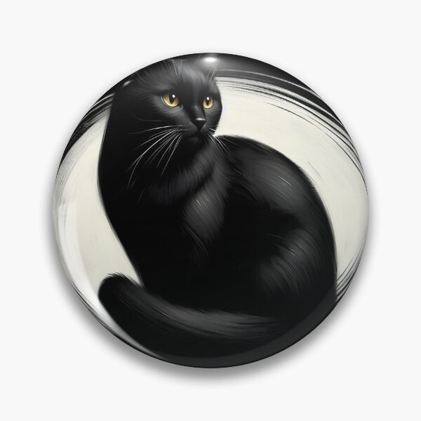 Item preview,  Elegant Black Cat with Golden Eyes designed and sold by pumsquare.