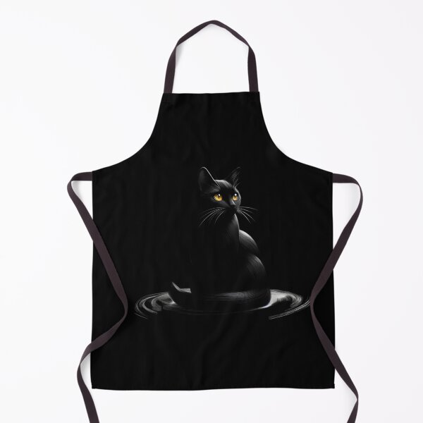 Item preview, Mysterious Black Cat with Glowing Eyes designed and sold by pumsquare.