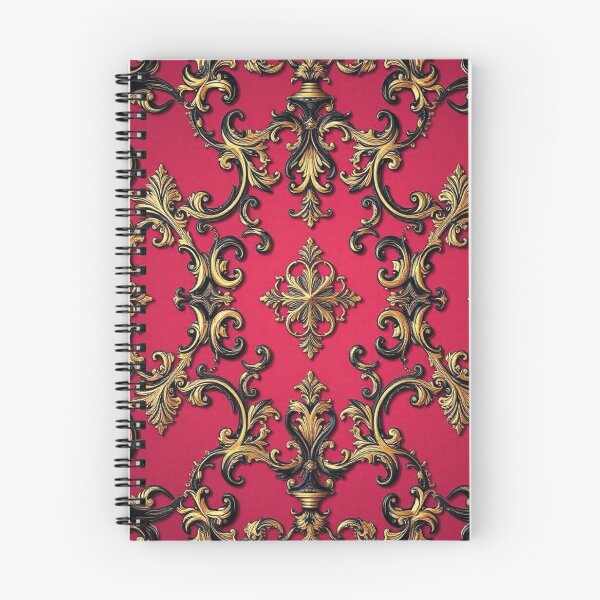 Item preview, Deep Melon Red With Black & Gold Baroque designed and sold by DesignsByPrnces.