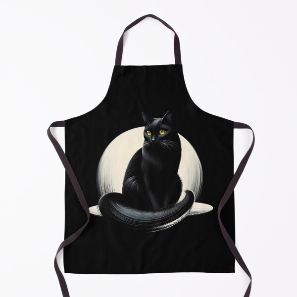 Item preview, Elegant Black Cat Under Full Moon designed and sold by pumsquare.
