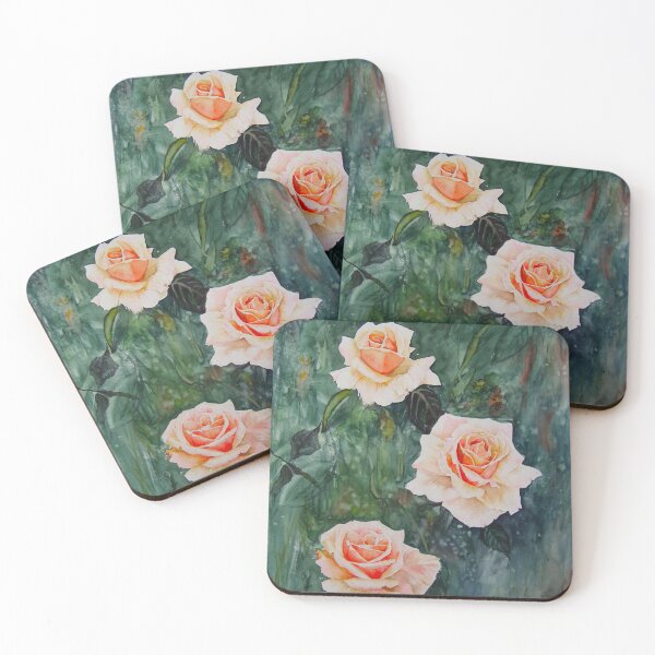 Item preview, three roses in green garden designed and sold by SlavaMira.