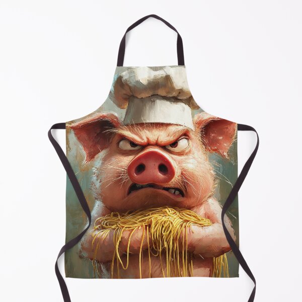 Item preview, Funny Art Print "The Angry Pig Chef" designed and sold by P0SHIFY.