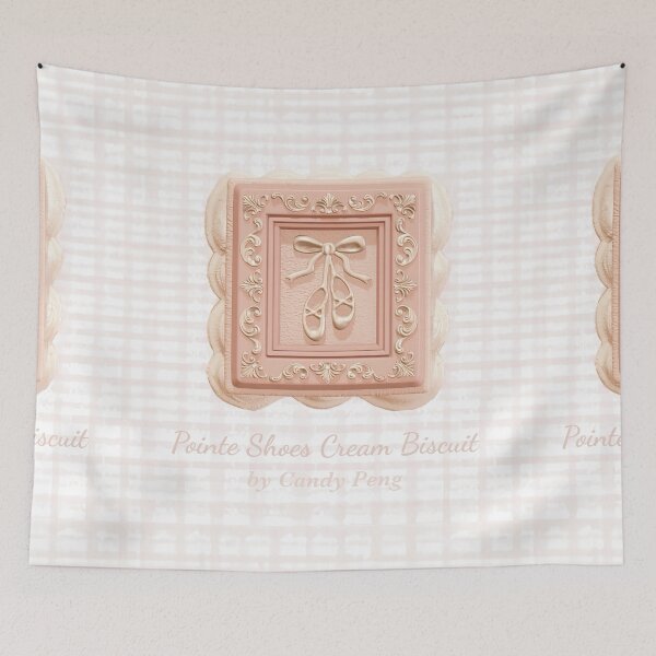 Item preview, Pointe Shoes Ballet Cream Biscuit 3d Rendering style designed and sold by 3dArtistCandy.