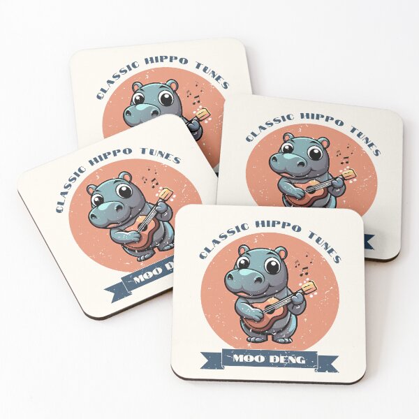 Item preview, Cute Moo Deng Classic Hippo Tunes  designed and sold by Artepilo.