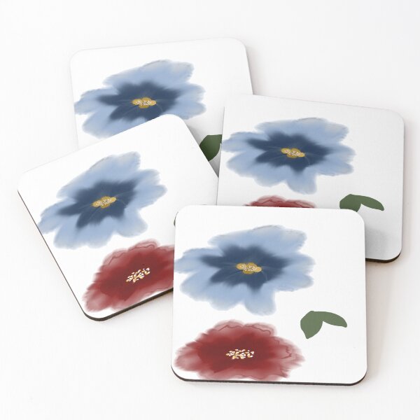 Item preview, Blue And Red Flowers designed and sold by Rainbowland123.