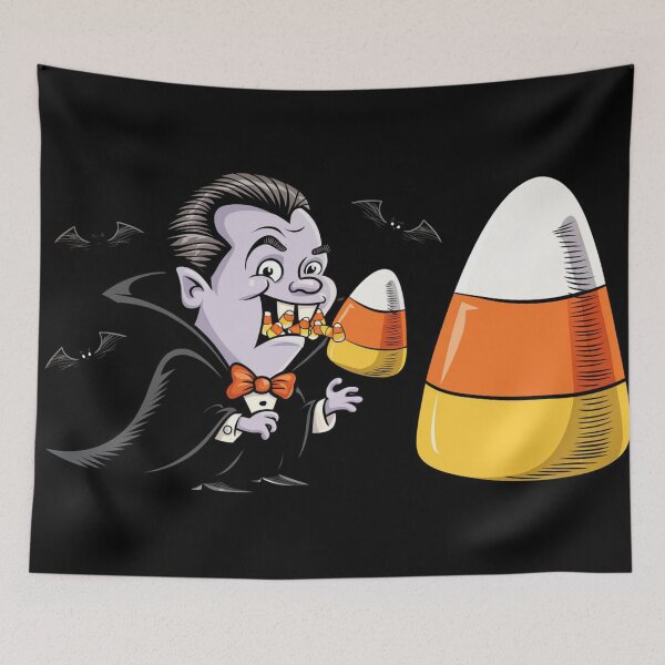 Item preview, CUTE VAMPIRE WITH CANDY CORN HALLOWEEN KIDS GRAPHIC  designed and sold by YourTrendyTees.