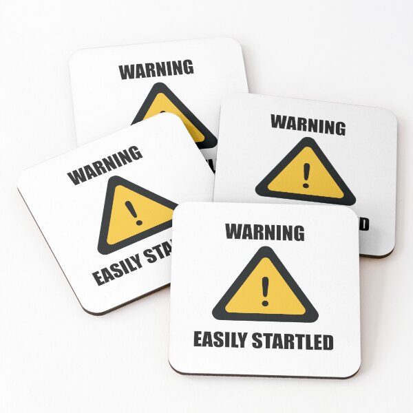 Item preview, Warning Easily Startled, Funny Scaredy Cat designed and sold by thereallama.