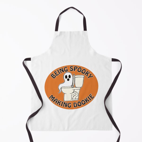 Item preview, Being Spooky Making Dookie On Orange Funny Ghost On Toilet designed and sold by TheRainFamily.