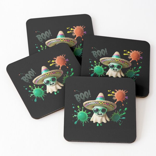 Item preview, Sombrero Ghost Boo: Cool & Spooky Splash Art designed and sold by Colorful-Garden.