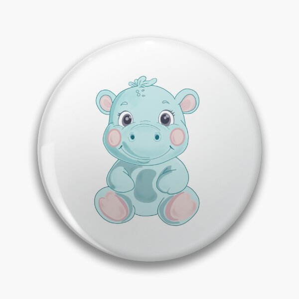 Item preview, Baby hippopotamus, cute cowboy hippopotamus. designed and sold by AlinaMalina24.