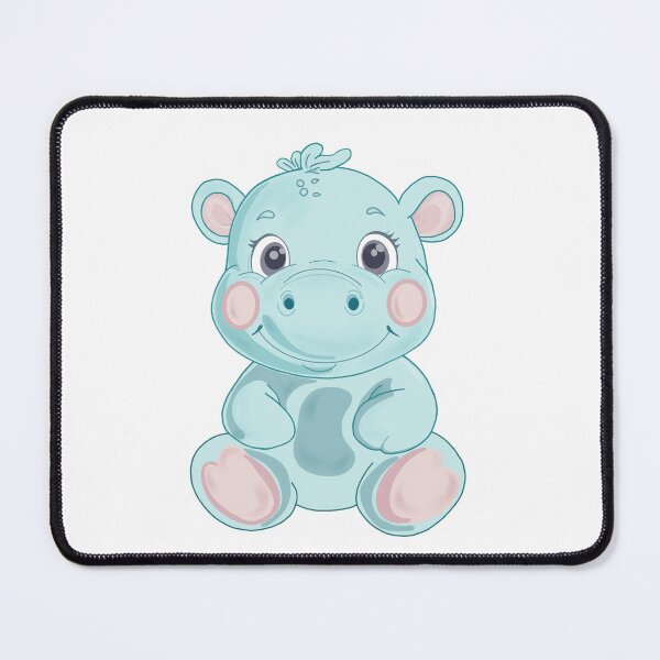 Item preview, Baby hippopotamus, cute cowboy hippopotamus. designed and sold by AlinaMalina24.