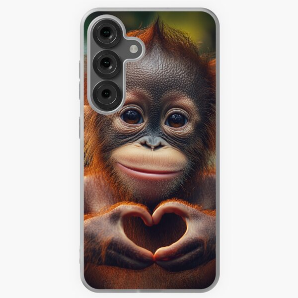 Aperçu de l'œuvre Petit singe qui fait un coeur créée et vendue par RelaxPets.