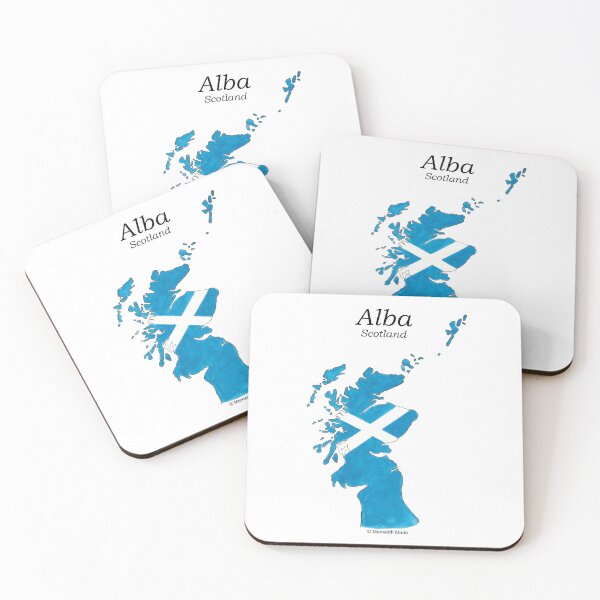 Item preview,  Scotland / Alba hand painted map Scottish Gaelic black text designed and sold by Mamaidh Made.