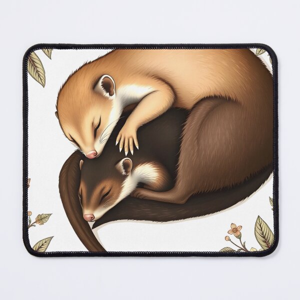 Item preview, Ferret Art: Tranquil Companionship Amidst Nature’s Delicate Patterns designed and sold by NeoArtworks.