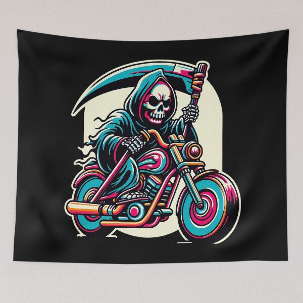 Item preview, Ride of the Reaper: Grim on a Bike. designed and sold by Linework Studio.