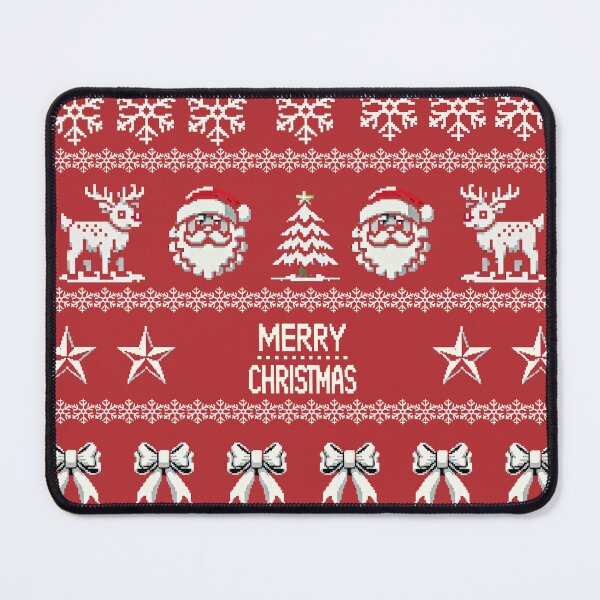 Item preview, Classic Vintage 8bit Christmas Santa Tree Reindeer  designed and sold by The Art of Kkatarynka.