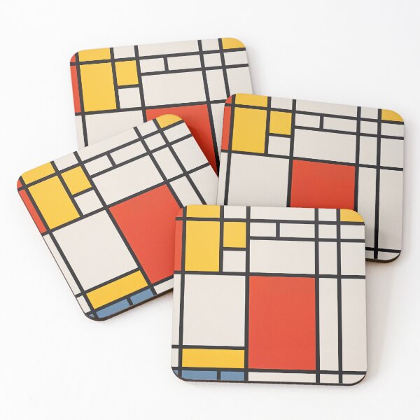 Item preview, Abstract geometric composition forming a unique colored grid. designed and sold by GiriaGallery.