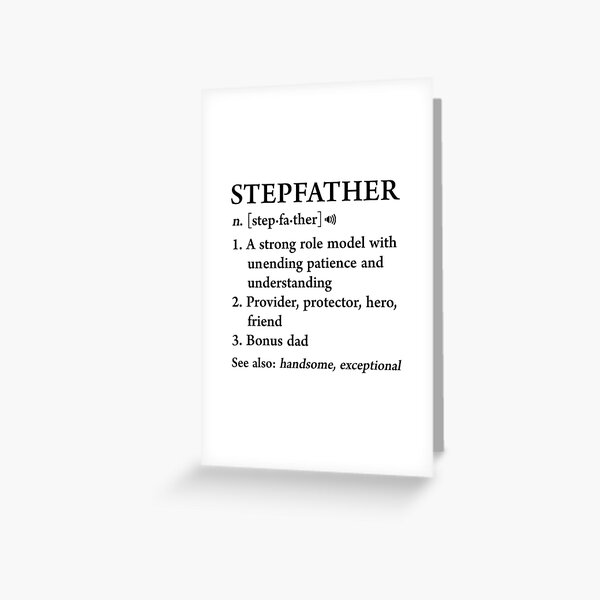 Funny Greeting Card For Stepdad Stepfather Birthday Father/'s Day Comedy Joke