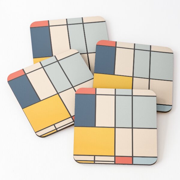 Item preview, Abstract geometric composition forming a unique colored grid. designed and sold by GiriaGallery.
