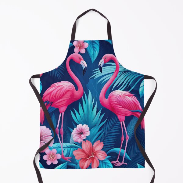 Item preview, FLORAL AND TROPICAL PATTERN 020 - Gift items and personal use / Flamingos, Plants, Leaves, Pink, Spikes, Jungle, Flowers, Turquoise, Art designed and sold by LumDesignArt.