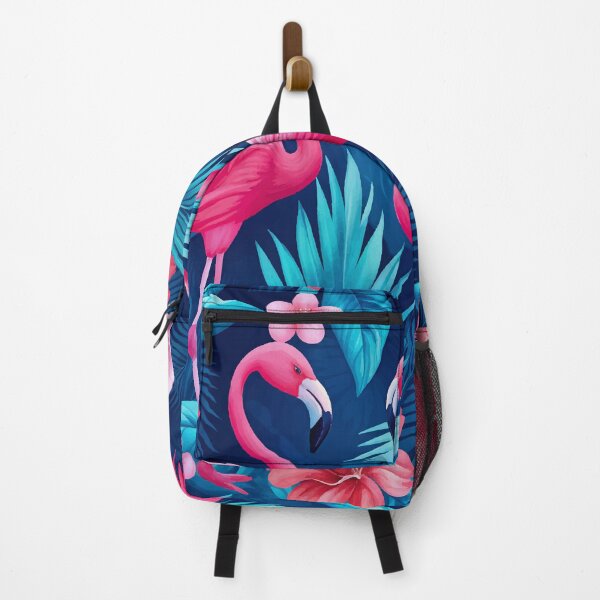 Item preview, FLORAL AND TROPICAL PATTERN 020 - Gift items and personal use / Flamingos, Plants, Leaves, Pink, Spikes, Jungle, Flowers, Turquoise, Art designed and sold by LumDesignArt.
