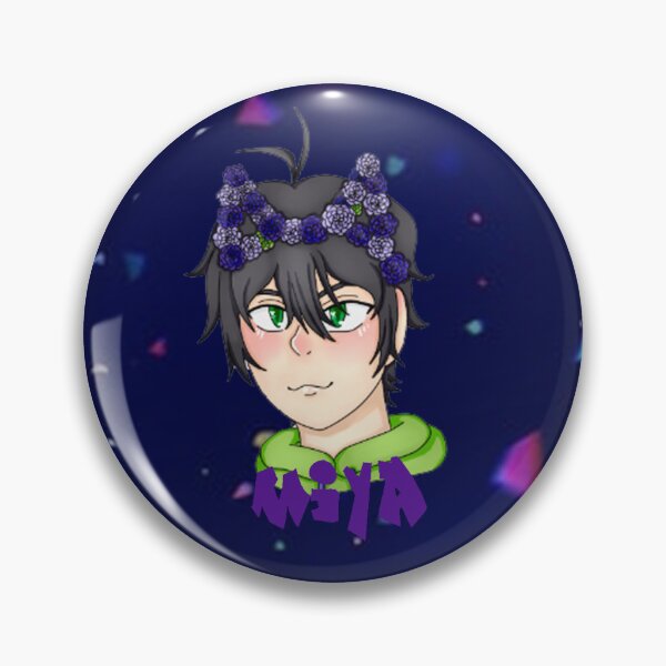 Item preview, Miya Sk8 Flowercrown Button designed and sold by ArtistFox_Comet.