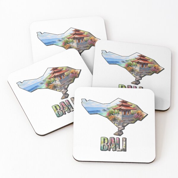 Item preview, Bali watercolor map designed and sold by Motivburg.