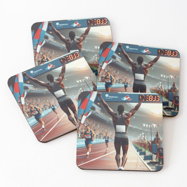 Item preview,  A Runner Crossing The Finish Line, With Arms Raised In Victory. designed and sold by IrsathThaslima.
