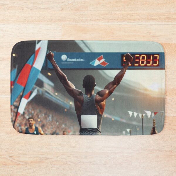 Item preview,  A Runner Crossing The Finish Line, With Arms Raised In Victory. designed and sold by IrsathThaslima.
