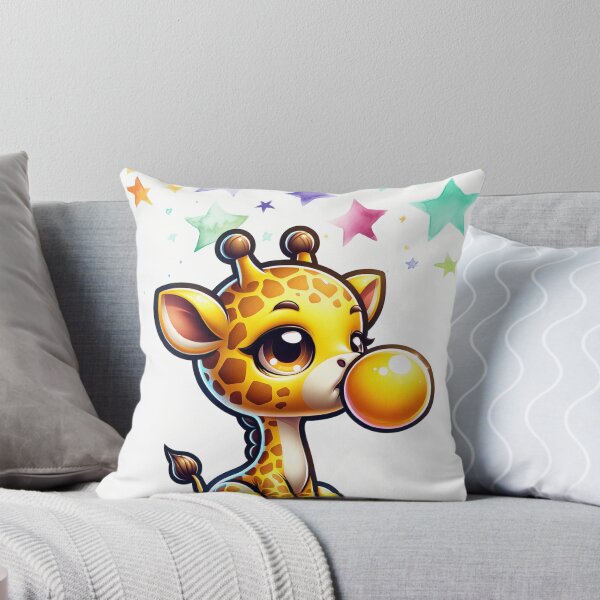 Item preview, Colorful baby Giraffe print #3, Bubble gum, Nursery art, Zebra wall art, Animal, Kids room, Modern art, Wall decor Art Print designed and sold by dave-elf.