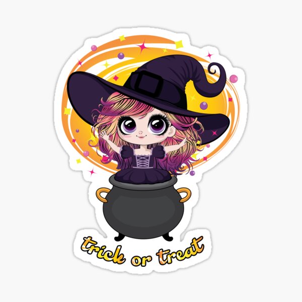 Item preview, Kawaii Halloween Witch designed and sold by SimonaArtDesign.