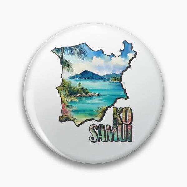 Item preview, Ko Samui watercolor map designed and sold by Motivburg.