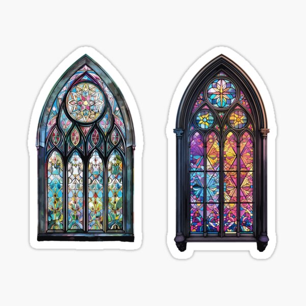 Item preview, Gothic Stained Glass Windows designed and sold by OasisDreaming.