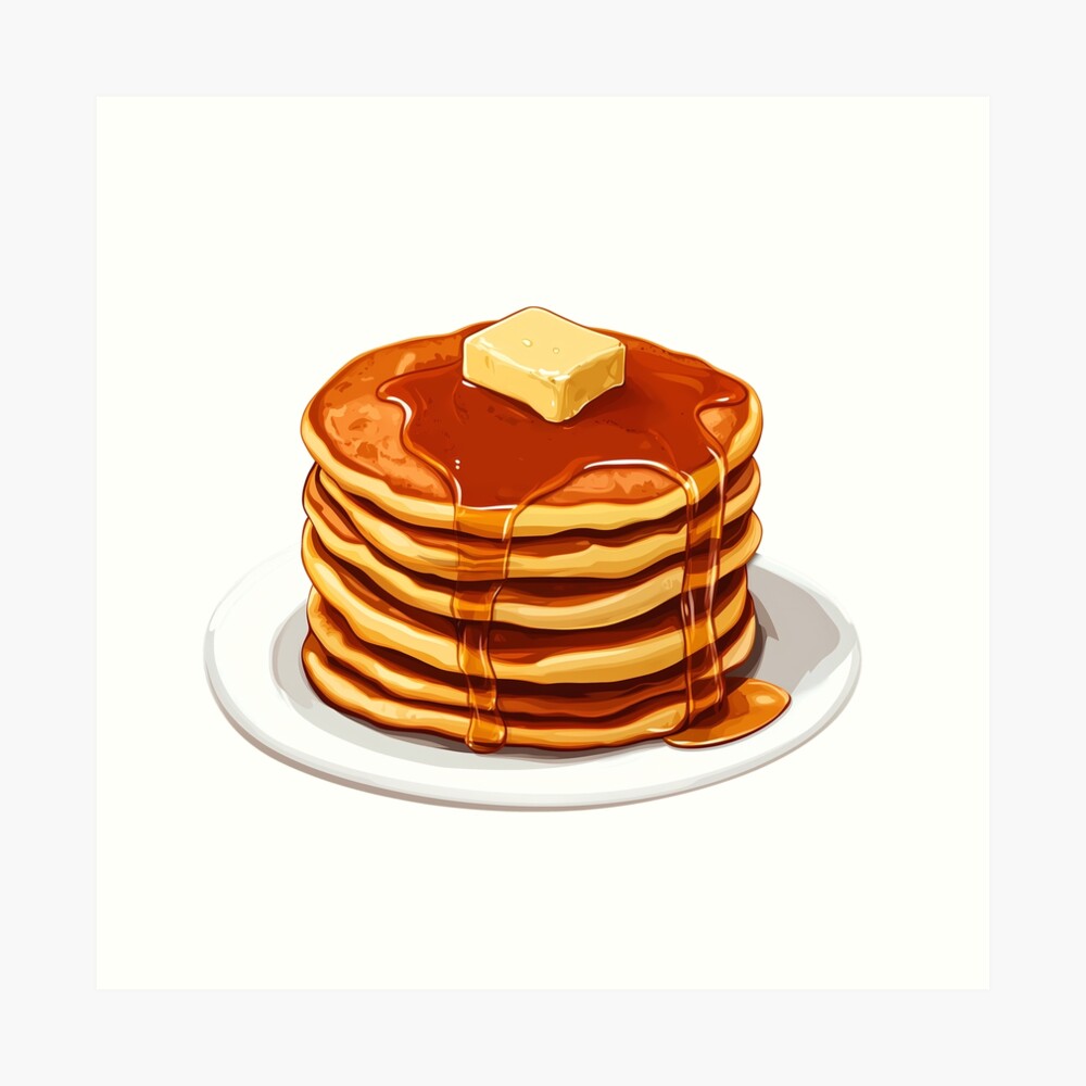 Stack of Pancake Bliss with Syrup and Butter