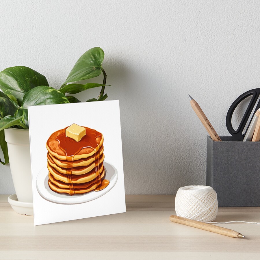 Stack of Pancake Bliss with Syrup and Butter