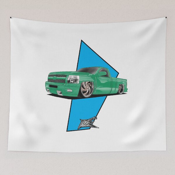 Item preview, chevy silverado slammed green  designed and sold by NaquashM.