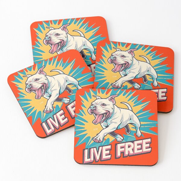 Item preview, "Joyful Bulldog: Live Free" designed and sold by MYTHIC PEEL STICKERS.