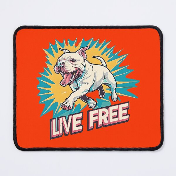 Item preview, "Joyful Bulldog: Live Free" designed and sold by MYTHIC PEEL STICKERS.