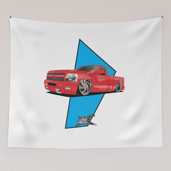 Item preview, chevy silverado slammed red  designed and sold by NaquashM.