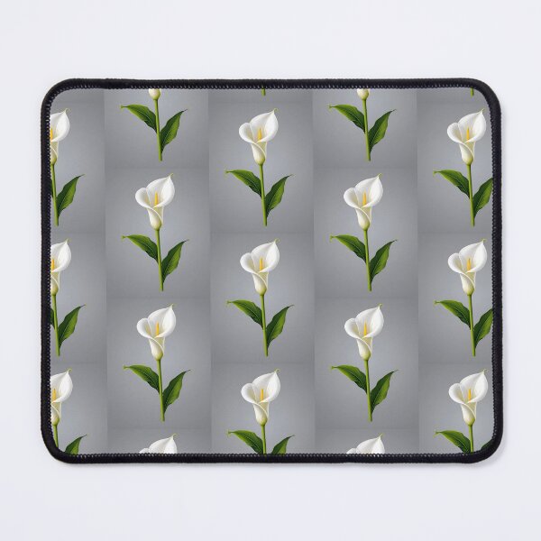 Item preview, Calla Lily flower white on grey background nature floral gift design designed and sold by cheekylorns.